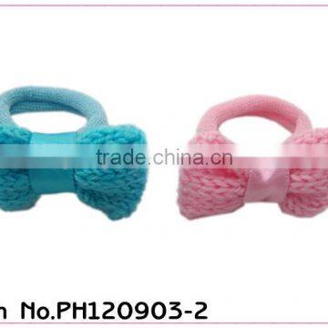 pink bowknot kids hair scrunchie ,Elastic Ponytail Holder