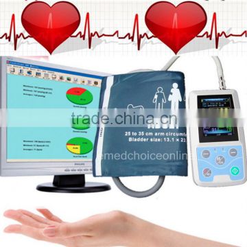 Consecutive 24 hours recording ABPM ambulatory blood pressure monitoring BP measurement