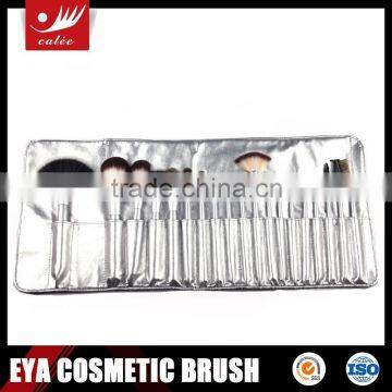 Eya 19pcs professional makeup brush collection with silver pouch