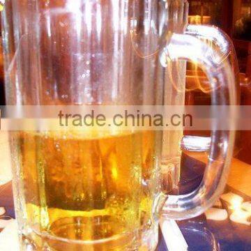 500ml Wholesale Clear Beer Glass Mug With Handle /Beer Steins