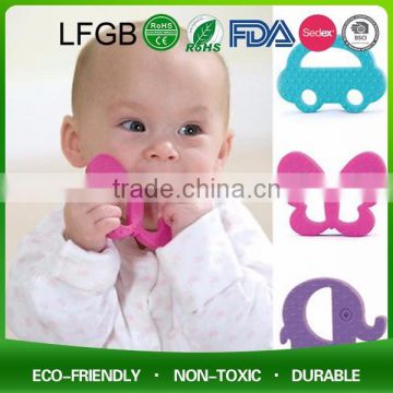 Soft animal Shape Silicone Teether pendant for baby toys