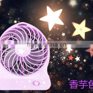 Taobao colorful Promotion gift ABS material ceiling rechargeable ceiling cooling hand mini fan