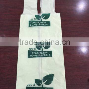 C-fold biodegradable tote shirt garbage bags