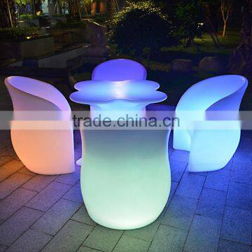 APP control system led table color changing rechargeable led outdoor garden furniture