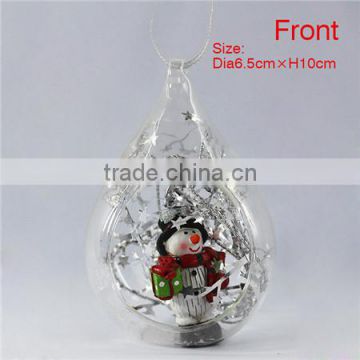 Resin christmas open glass ball