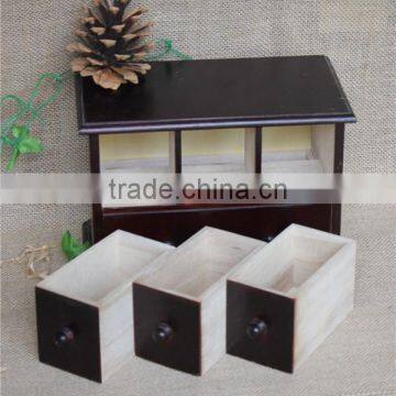 Painting Handmade Many Small Drawers Wood Craft Mini Cabinet photo-3