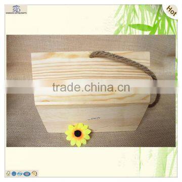 Wholesale Handmade Decorative Wood Wine Gifts Holder Basket photo-5