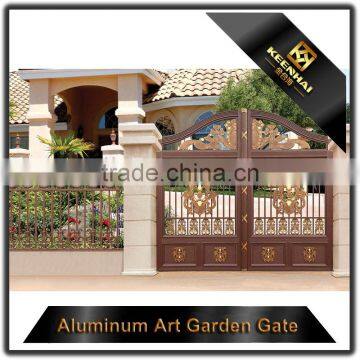 Custom Design Outdoor Powder Coated Garden Gate Cast Aluminum Gate