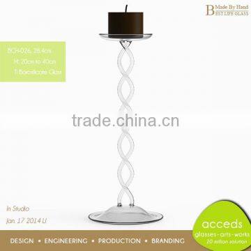 Fashional Designed Long-Stemmed Glass Candle Holder photo-5