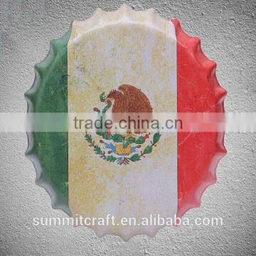 Vintage 40CM Large Beer Cap Metal Wall Art photo-4