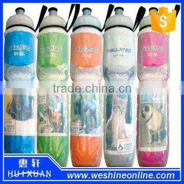 650ml/24oz BPA Free Insulated Sports Water Bottle,bike Bicycle Cycling LDPE Water Bottle photo-3