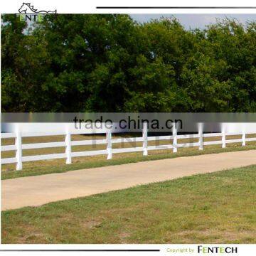 2014 Hot PVC Picket Fence direct manufacturer, 4 rails ranch farm fence