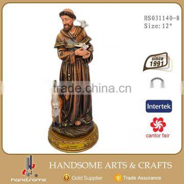 12 Inch Polyresin Catholic Religious Items Souvenirs Saint Francis Statues