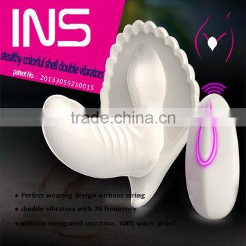 Stealthy Colorful Shell Double Vibrator photo-3