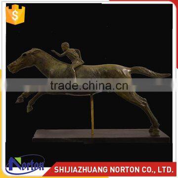 A children on horseback bronze sculpture for decoration NTBH-010LI