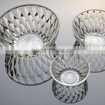 Spray Colored Diamond Round Glass Bowl for Soup Fruit photo-2