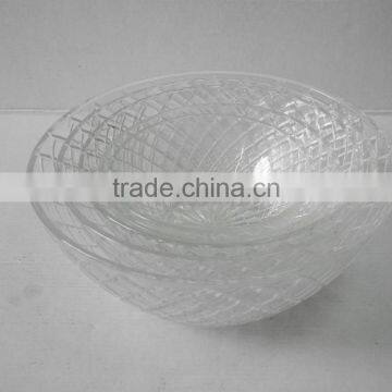 5pcs promotional clear crystal glass fruit bowl set