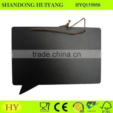 Custom Cheap Speech Bubble MDF Wooden Slate Blackboard