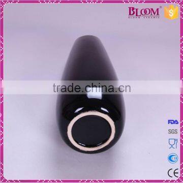 Decorative Gift Simple Style Ceramic Glazed Black Vase photo-5
