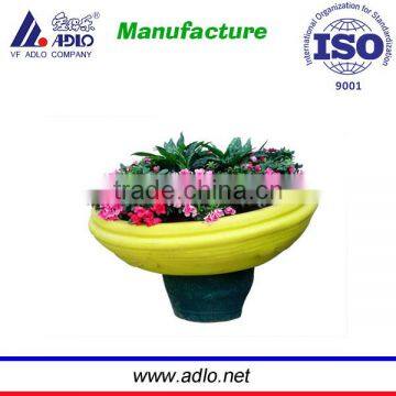 Hot fashion round yellow flower garden decorative plastic plant pots