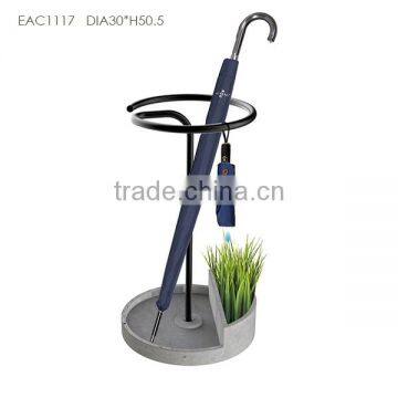 mutifunctional concrete planter and concrete umbrella holder with metal frame