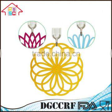 NBRSC Flexible Durable Non Slip Silicone Multi-Use Flower Trivet Pot Holder Mat Set of 3 photo-6