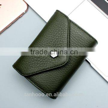 Colorful Factory Direct Wholesale Lichi Pattern Genuine Leather Customize RFID Blocking Card Holder