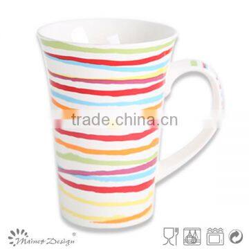 14oz white custom printed new bone china mugs