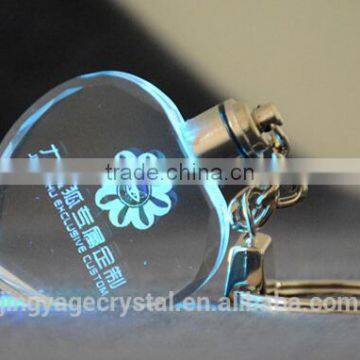 Promotion Customized Heart Shape Led picture keychain/name keychain