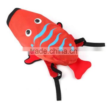 2015 popular designs 3D kids fish bag, kid fish beach bag and gift fish backpack