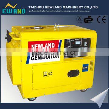 5KW silent diesel generator with 186FA engine,air cooled,small genset for homeuse