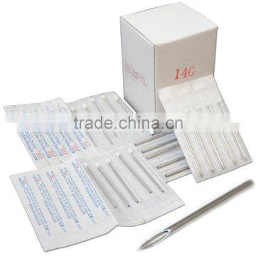 For Navel Nose/Lip/Ear Surgical Steel Piercing Needles 12,14,16,18G