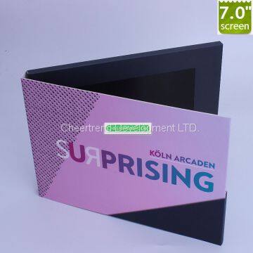 Promotional 4.3/5/7 inch LCD Video Brochure with pocket for A4 /A5 sheet files