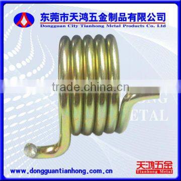 Precision customized torsion spring finished with gold plating
