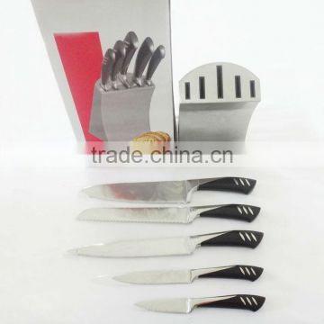 5 pcs kitchen knife with knife stainless steel holder