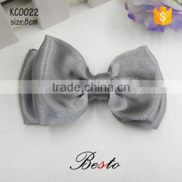 Cheap handmade grey small fabric shoe bow for kids shoes