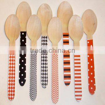 Cheap Disposable Custom Printed Wooden Spoon