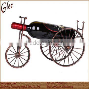 Single bottles metal bicycle wine rack