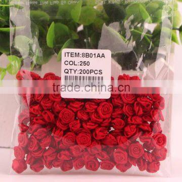 Hand Made Fake Polyester Satin Ribbon Flowers photo-2