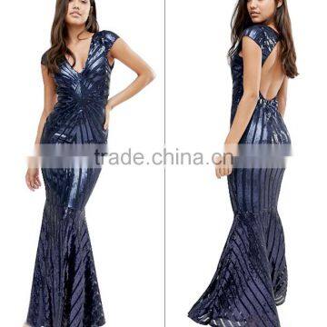 Sexy women wedding dress cover Body Fit Mermaid Formal Dress Designs with breads mixi dress