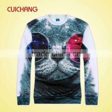 2014 new cartoon printed pullover wholesale plain black hoodies