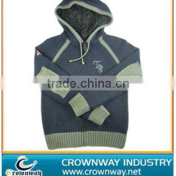 Mens embroidered hoodie cardigan