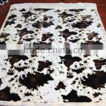 super soft leopard design embroidery mink acrylic blanket