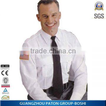 Bospoke Factory Price White Long Sleeve Shirt For Security Uniform