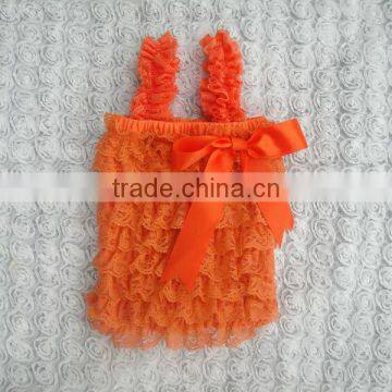 Newest style pop baby wear lace tops made in China