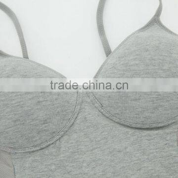 OEM/ODM Service Sexy Women Adjustable Strap Built In Bra Tank Tops Body Underwear For Sleeveless photo-3