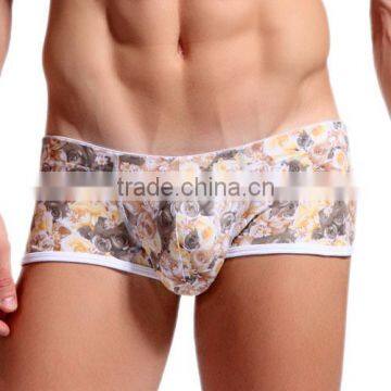 Custom Men's Sey Boer Shorts Summer Flower Printed Boers Cotton Breathable Underwear for Man 4 Colors photo-5
