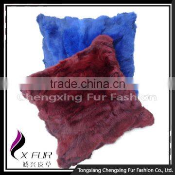 CX-D-17A Custom Genuine Rabbit Fur Decorative Pillow Cases photo-2