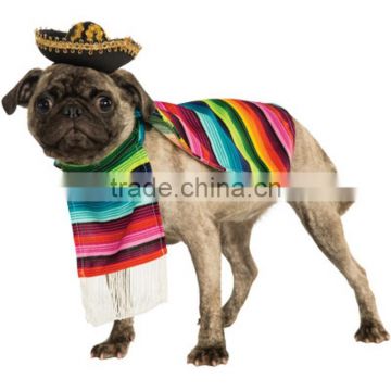 Poncho And Sombrero Mexican Dog Costume