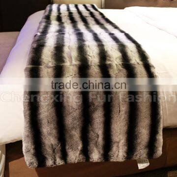 CX-D-128B New Arrival Rex Rabbit Fur Carpet/Fur Blanket photo-2